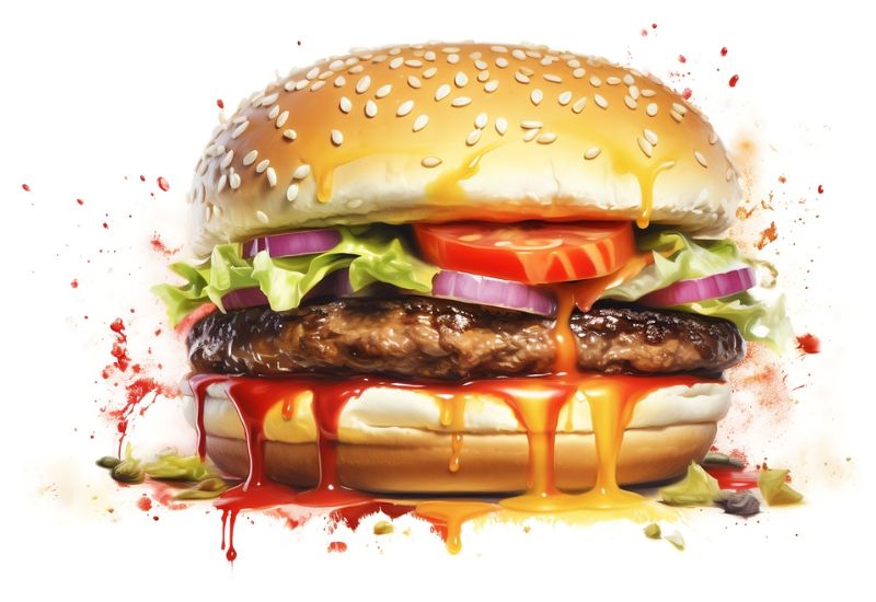 hamburger and burger